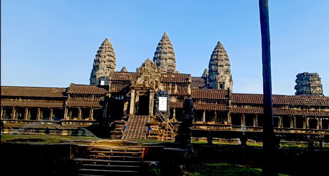 Angkor Wat Pillars View View of Angkor Wat's pillars, highlighting their intricate design
