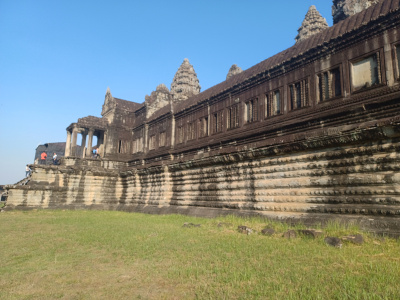 Wide View of Angkor Wat Interior Wide view of the interior of Angkor Wat, showcasing its grand architecture