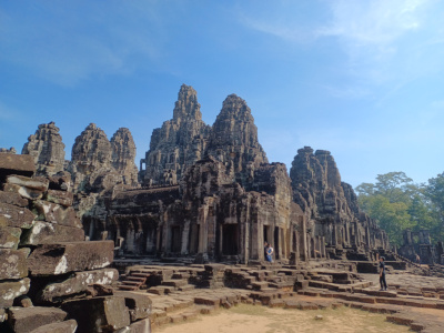 Wide View of Angkor Thom Angkor Thom, showcasing its majestic architecture and surrounding landscape