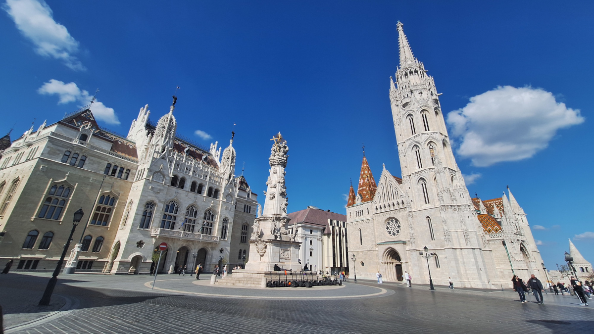 Matthias Church in Budapest with its colorful roof and majestic architecture