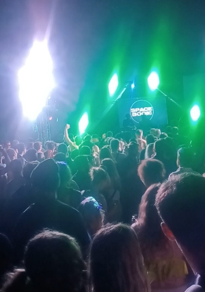 Ravers at a jungle party in Pai with dynamic lighting effects