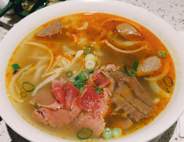 Beef Noodles in Broth from Homestay – Ha Giang Loop Beef with noodles in broth from a homestay en route in North Vietnam
