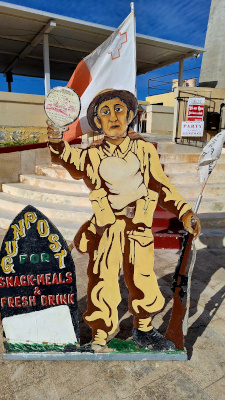 WWI Soldier Sign – Pub Advertisement in Valletta, Malta WWI soldier sign advertising a pub in Valletta, Malta