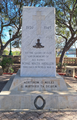 WWII Memorial – Commemorating Those Who Died, Valletta, Malta Memorial commemorating WWII casualties in Valletta, Malta