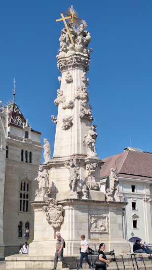 Holy Trinity Column with figures in the castle area near St. Stephen's Cathedral, Budapest