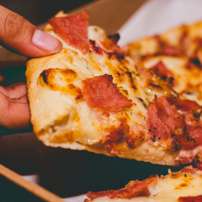 Pizza at Termini Food Court – Culinary Variety in Rome Pizza from Termini Food Court - Array of food options in Rome