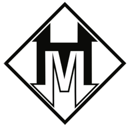 Halcyon Mambo black and white logo design.