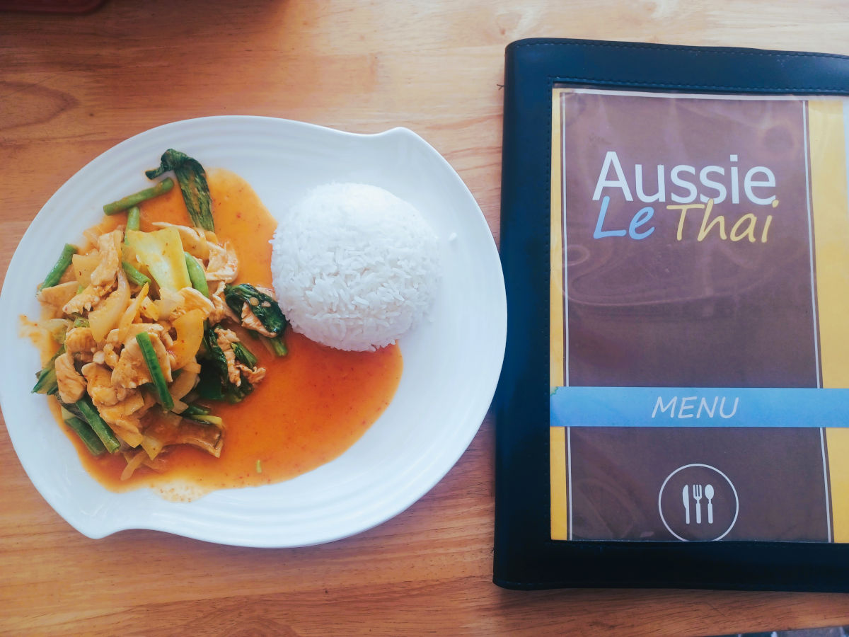 Chicken and Cashew Nuts from Aussie Le Tha Chicken and cashew nuts dish from Aussie Le Thai restaurant