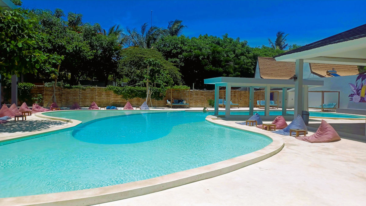 Refreshing Pool at My Mates Place Hostel, Gili Trawangan Pool at My Mates Place hostel in Gili Trawangan
