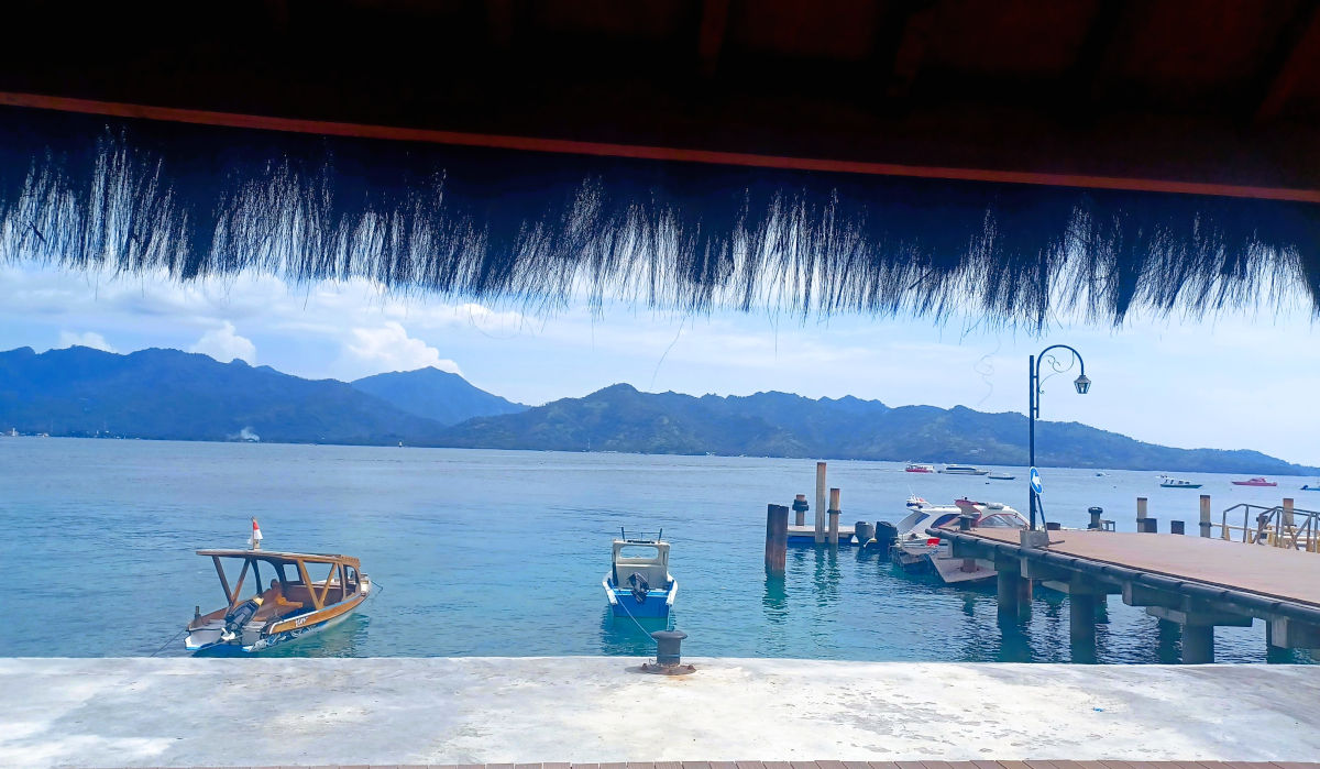 Scenic Pier View at Gili Trawangan Photogenic shot of the pier at Gili Trawangan